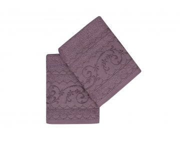 Set Prosoape De Maini Soft Kiss Lucca Violet, 100% bumbac, 2 bucati, mov, 50x90 cm