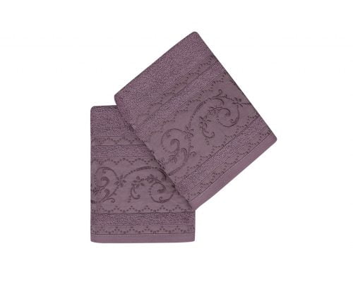 Set Prosoape De Maini Soft Kiss Lucca Violet, 100% bumbac, 2 bucati, mov, 50x90 cm
