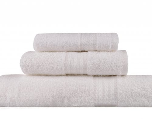 Set Prosoape De Baie Hobby Simplicity White, 100% bumbac, 3 bucati, alb