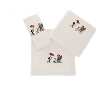 Set Prosoape De Baie Hobby Bicicle White, 100% bumbac, 3 bucati, alb