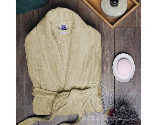 Halat de Baie Velur Beige, L/XL, 100% bumbac, bej 1