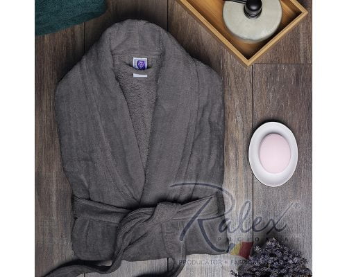 Halat de Baie Velur Grey, L/XL, 100% bumbac, gri 1