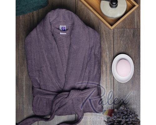 Halat de Baie Mauve, L/XL, 100% bumbac, mov