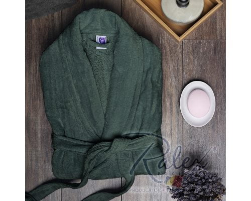 Halat de Baie Velur Green, L/XL, 100% bumbac, verde 1