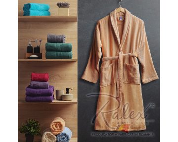 Halat de Baie Velur Orange, S/M, 100% bumbac, portocaliu