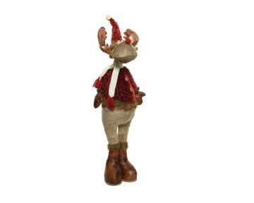 Decoratiune Decoris Deer, 20x26x96 cm, poliester, multicolor