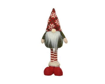 Decoratiune Decoris Gnome Man, 14x8x41 cm, poliester, multicolor