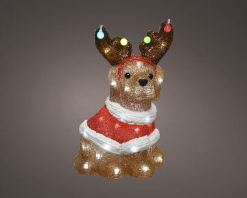 Decoratiune Luminoasa Lumineo Dog, 23x15x33,5 cm, 40 LED, lumina rece