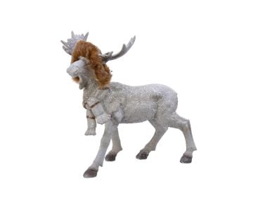 Decoratiune Decoris Moose, 12x24x23,5 cm, poliamida, multicolor