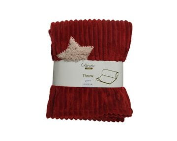 Patura Decoris,150x200 cm, poliester, rosu