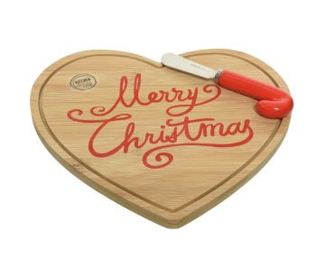 Tocator cu Cutit Heart Decoris, bambus